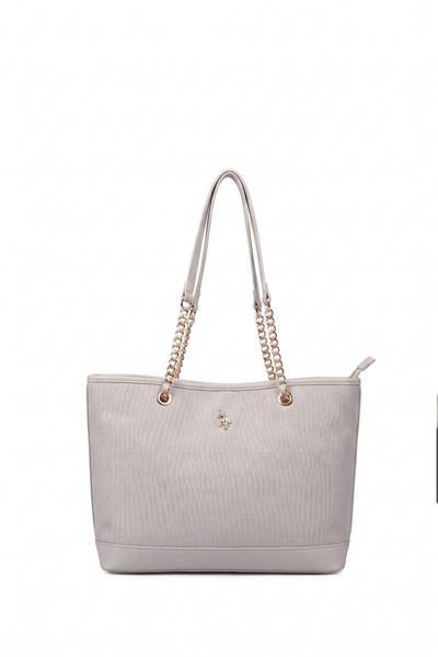U.S. Polo Assn. Τσάντα tote, σε χρώμα πέτρας, με λογότυπο, για γυναίκες
