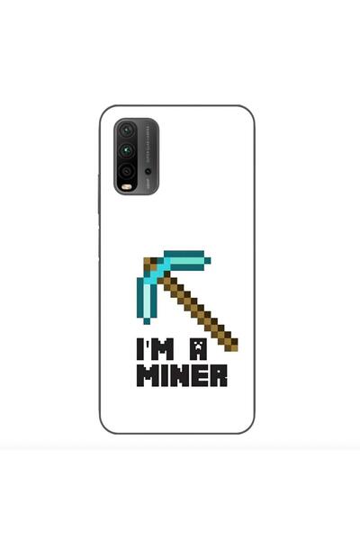 OEM Husa compatibila cu Xiaomi Redmi 9T Silicon Gel Tpu Model Minecraft Miner