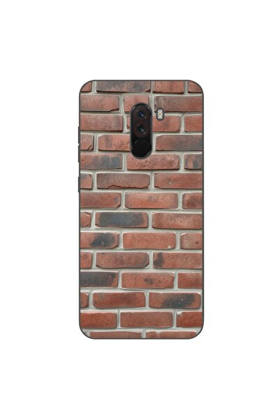 OEM Case compatible with Xiaomi Pocophone F1 Silicone Gel Tpu Brick Wall Pattern
