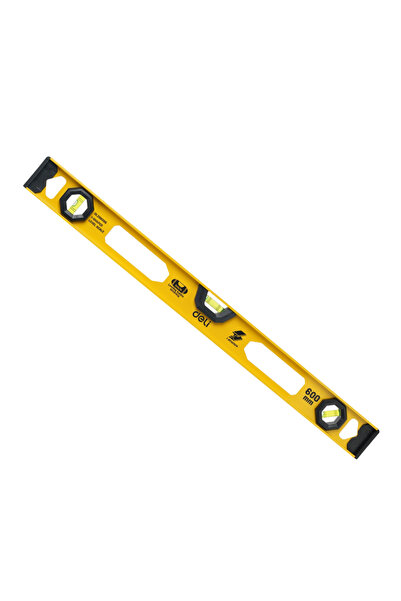 Deli Riglă metalică 60 cm, 3 margini, precizie 1mm, galbenă