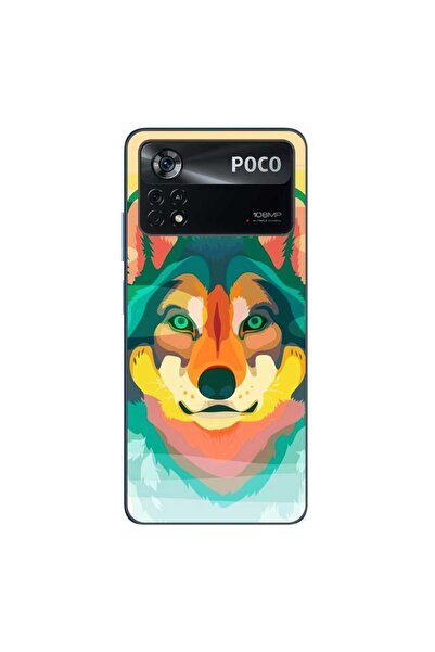 OEM Case compatible with Xiaomi Poco X4 Pro Silicone Gel Tpu Wolf Drawing Pat...