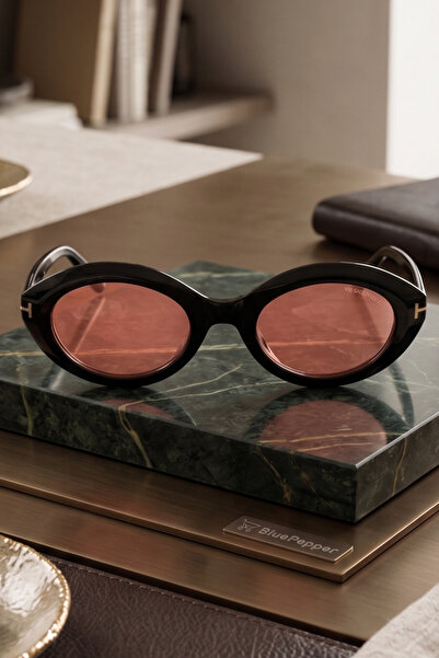 BluePepper Oval and Slanted Modern Framed Sunglasses with T-Details Stylish U...
