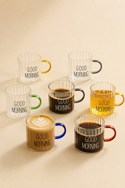 Tutku Home 6'lı Mini Kahve Yanı, Espresso Bardağı & Shot Bardağı - 75 ML
