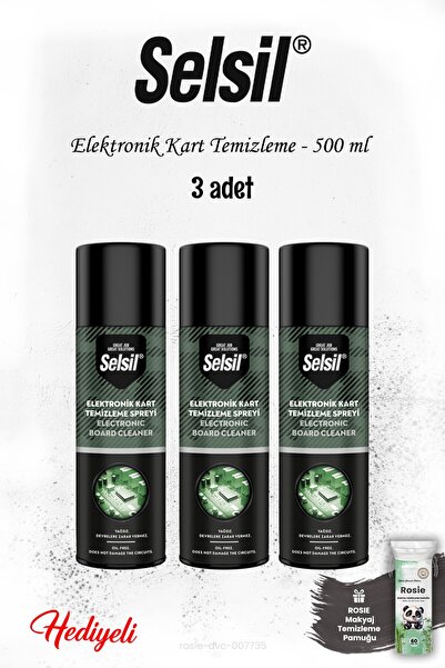 Selsil 3'lü Elektronik Kart Temizleme 500 ml, ROSIE