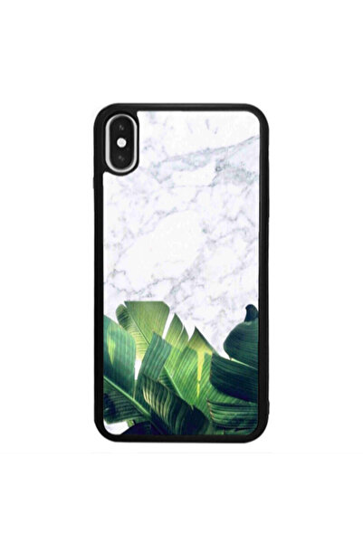 Other Apple iPhone X Marble Laves Black Glossy Θήκη