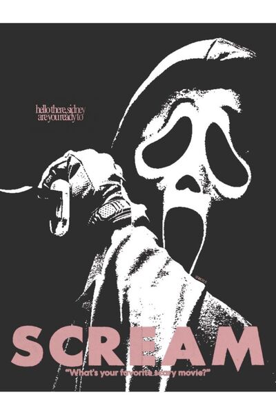 ESLEM Scream Çığlık Film Posteri Ghostface Kalın Kağıt Baskı Sinema Duvar Tab...