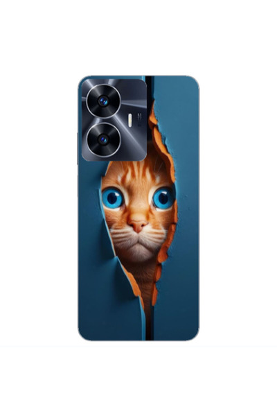 Other Realme Note 50 Cat Blue Eyes Transparent Silicone TPU Θήκη
