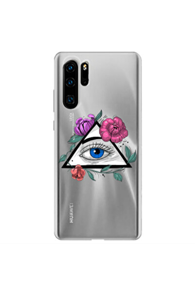 Other Huawei P30 Pro Eye and flower Transparent Silicone TPU Θήκη