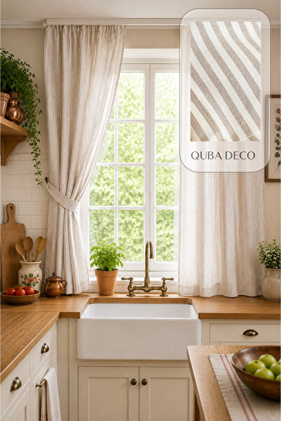 QUBA DECO Premium Gingham Patterned Non-Ironing Water Repellent Durable Backg...