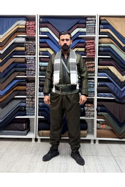 EYAS GROUP Yöresel Kıyafet Botani Haki Aksesuarlı
