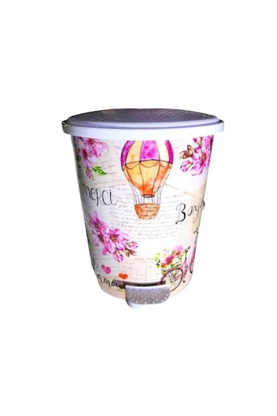 OEM Trash Can with Pedal, Paris Decor, 12L