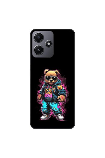 OEM Husa compatibila cu Xiaomi Redmi 12 5G Silicon Gel Tpu Model Bear Cool Black