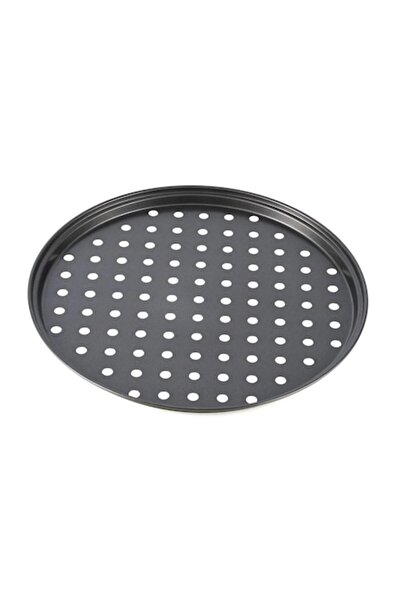OEM Tavă perforată pentru pizza, metalică, 24x1,5 cm