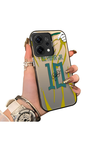 Hontinga OPPO Reno 14F 5G Uyumlu Silikon Kenar Sert Arka Kılıf Couple Telefon...
