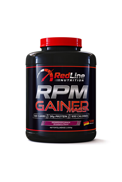 Redline Nutrition RPM Mass Gainer Strawberry 2000 Gr 57 Servis Çilek Aromalı ...