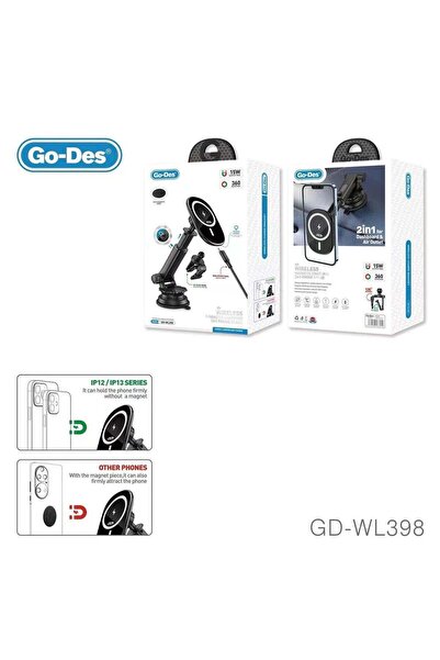 Go-Des حامل هاتف مغناطيسي للسيارة قابل للدوران 360 درجة بتصميم تلسكوبي من Go-...