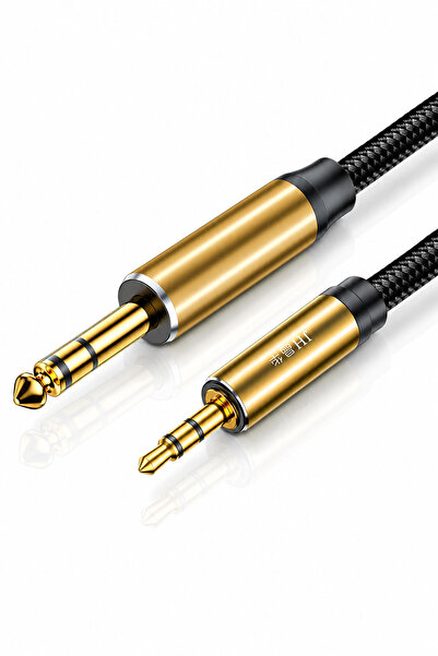 JINGHUA 3.5mm - 6.35mm Ses Kablosu, 6.5mm Jak Dönüştürücü Audio Kablo, Gitar ...