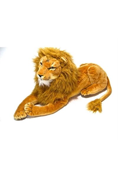 strong group Oyuncak Peluş Yatan Aslan Küçük Boy Kuyruk Uzunluğu Dahil 40 cm