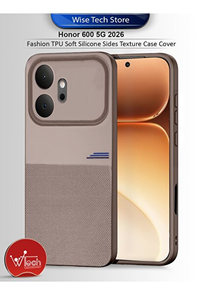 Wtech Honor 600 5G 2026 Fashion TPU Soft Silicone Sides Texture Case Cover