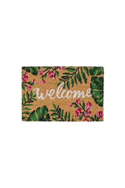 OEM Covoraș intrare pentru ușă, Welcome, model tropical, 60x40cm, grosime 18 ...