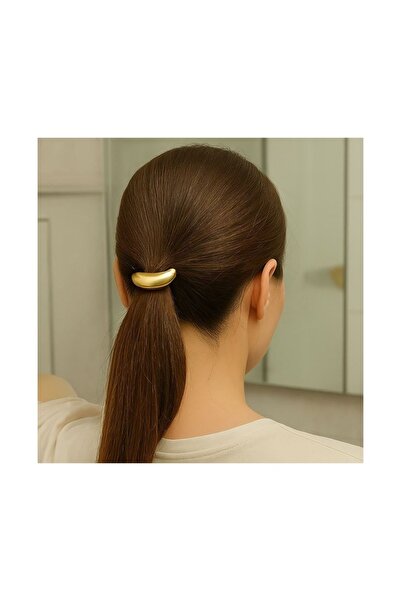 OEM Ponytail Hair Stretchy for Women, Gold Ring, Elegant Hair Accessory, 6cm