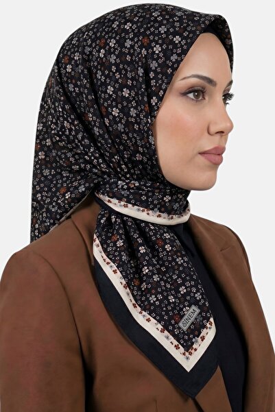 hadiora Women's Black Ecru Floral Patterned Stitched Writing Pad