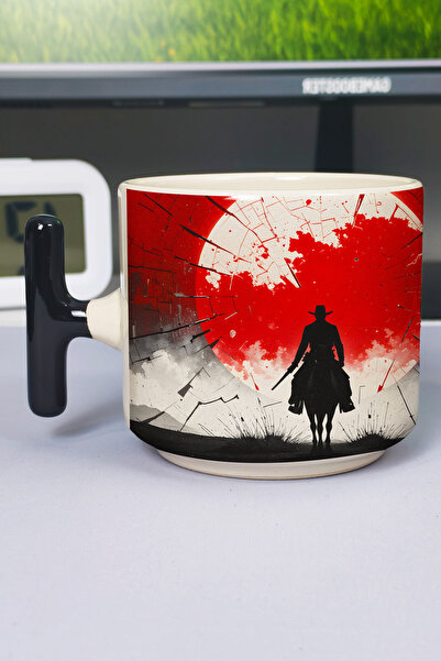 ZipZap كوب سيراميك فاخر مطبوع عليه Red Dead Redemption 2 (قطعة واحدة) على شكل...