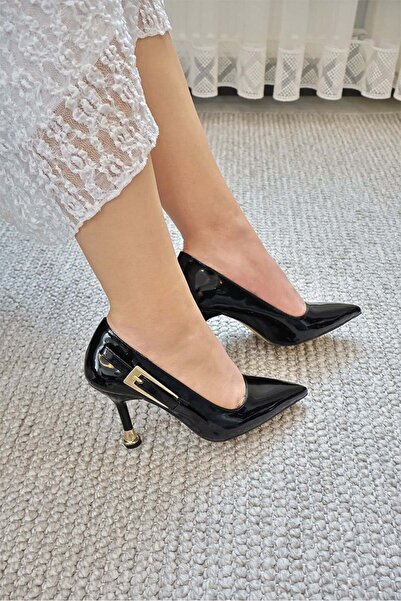 asmi shoes Pantofi cu toc stiletto Jenny din piele neagră pentru femei