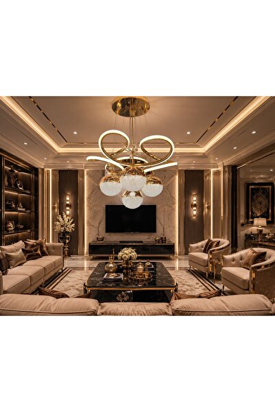 4 Toplu 3 Renk Oturma Odası Salon Yatak Odası. Gold Ve Krom Seçenekleride Mevcuttur