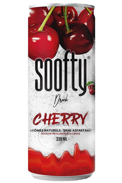 Soofty مشروب غازي بنكهة الكرز - علبة 330 مل - خالٍ من الكافيين، خالٍ من الأسب...