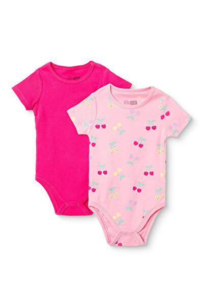 ebebek Hello Baby HelloBaby Kız Bebek 2li Body Meyve Baskılı Çıtçıtlı Çıtçıtl...