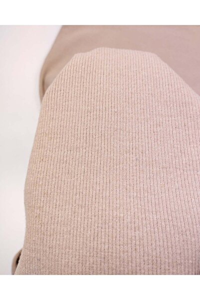 Kumaş Parça Beige Coffee Foam Camisole Ribbed Fabric Flexible Soft Bodysuit &...