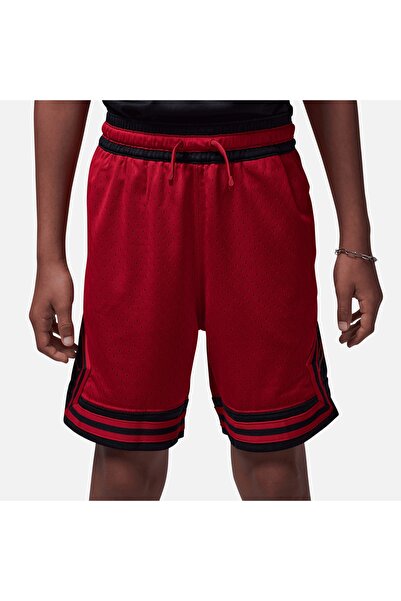 JORDAN شورت أطفال أحمر من Mj Dri-Fit Sport Diamond للجنسين - 95D313-R78
