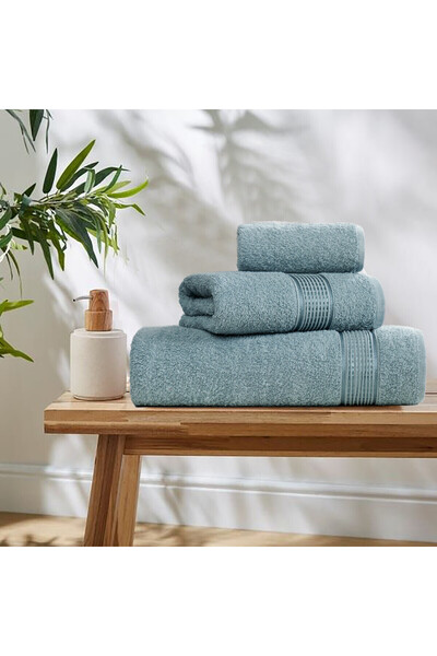 LC Waikiki Nevavm 3-Piece Towel Set with Difference Ezgi Mint Green 70X140 + ...