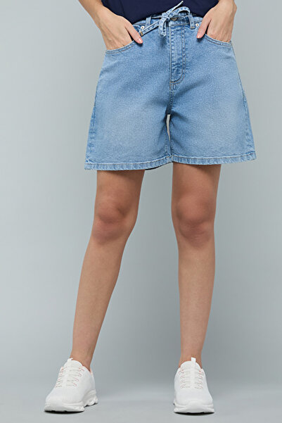 R&B Washed Shorts with Drawstring Waist