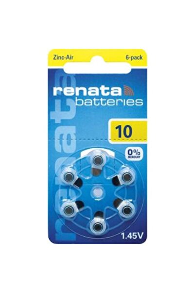 RENATA Baterii pentru aparate auditive ZA10, Renata, Zinc-aer, 1.4V, 105 mAh,...
