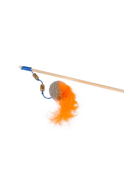 Camon Catnip Furry Ball Fishing Rod Cat Toy 40 cm