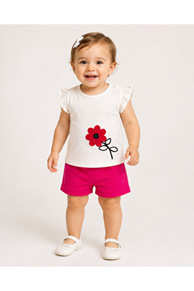 MixMax Bebe Baby Girl Süzine Papatya Short Sleeve Top and Bottom Summer Baby ...