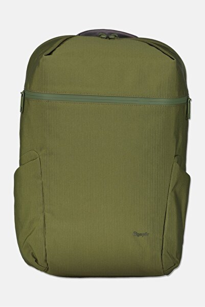 Algspar Men Brand Logo Backpack, Dark Green