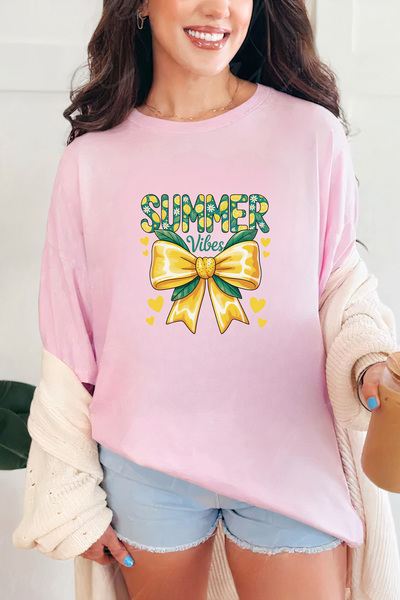 Sarah's Boutique Women's T-shirt – 100% cotton – Yellow Bow