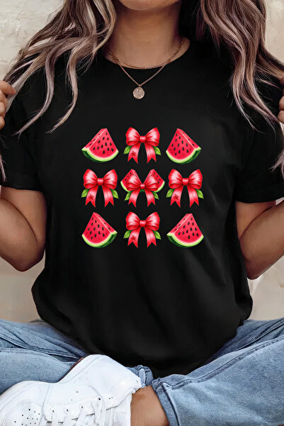 Sarah's Boutique Women's T-shirt – 100% cotton – Melon Bows