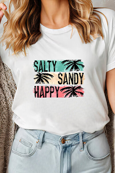 Sarah's Boutique Women's T-shirt – 100% cotton – Salty Sandy