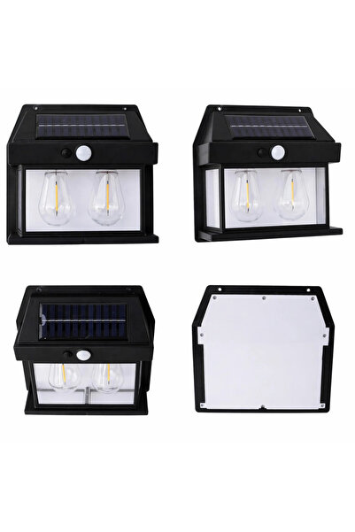 Zenorius Ηλιακό φωτιστικό LED 16,5×13,5 εκ., με 2 λάμπες, αισθητήρα κίνησης κ...