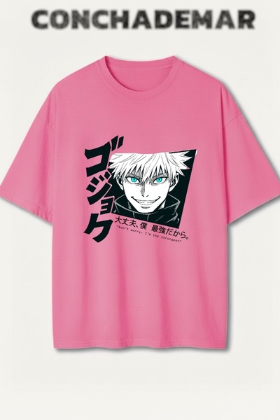 Vordevia Satoru Gojo Printed Colorful Oversize T-Shirt Printed Premium Oversi...