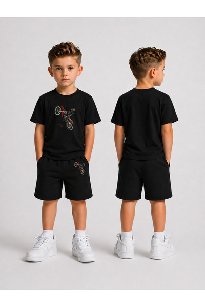LORVEX Children's Shorts Set for Boys (Shorts - T-Shirt) Printed Summer Sport...