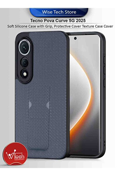 Wtech Tecno Pova Curve 5G 2025 Soft Silicone Case with Grip, Protective Cover...