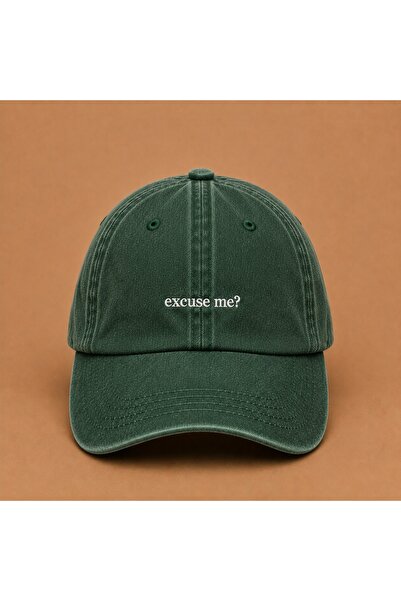 WeavedCo Excuse Me (Pardon) Embroidered Vintage Washed Cap Hat