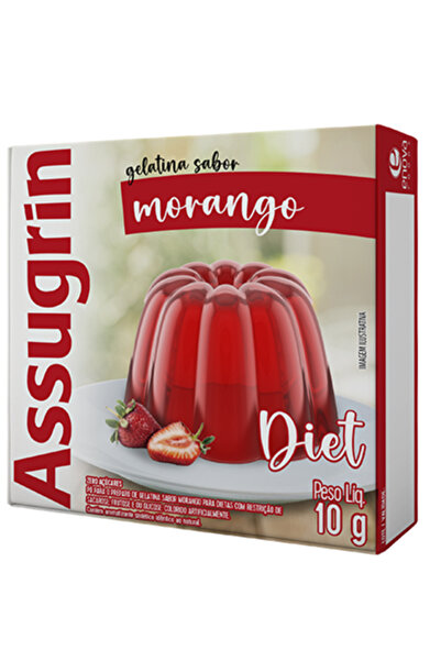 Assugrin Strawberry Deit Gelatin 10Gm Asogreen Diet Gelatin Strawberry Flavor