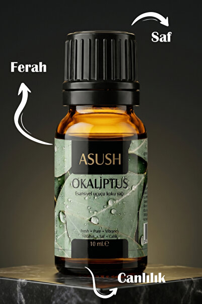 ASUSH Okaliptüs Esansiyel Yağ 10 ML – Ferah, Keskin ve Bitkisel Ortam Kokusu