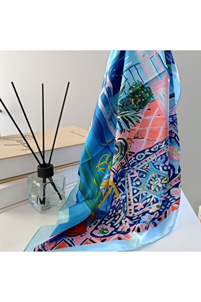 LENTE AKSESUAR Women's Multi-Colored Artistic Striped Premium Quality Silk Sa...